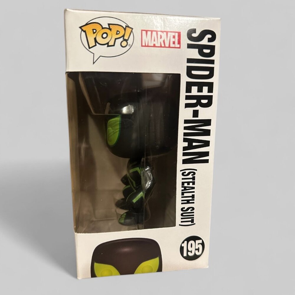 Funko POP! Marvel Spider-Man in Stealth Suit Exclusive Figure #195! - Picture 4 of 9